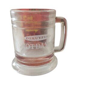 DEKUYPER HOT DAMN! Mini Clear Glass Shot Handle Stein with Logo